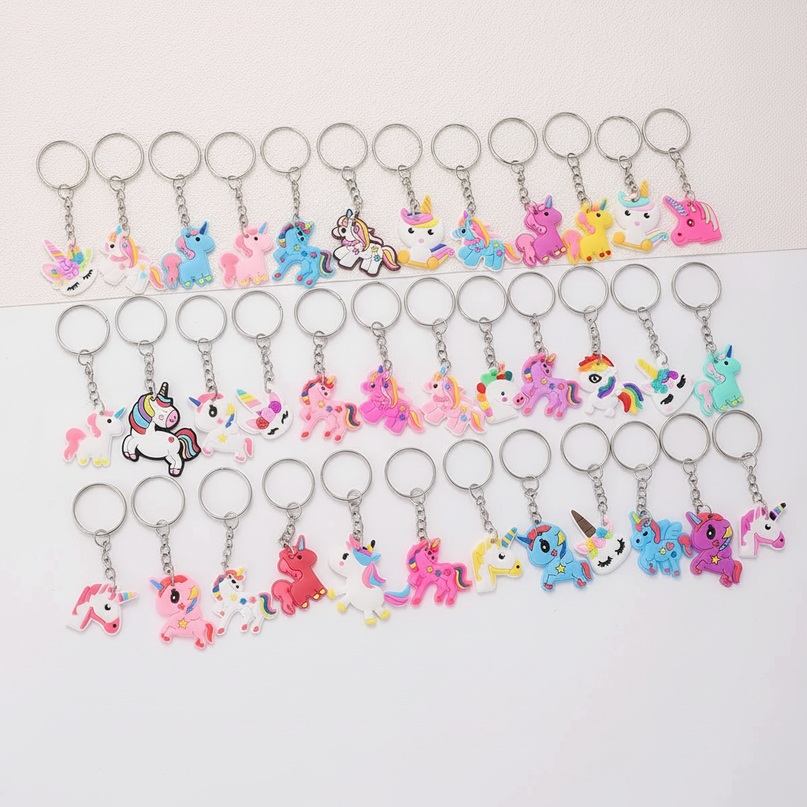 unicorn keychain set - white-bg