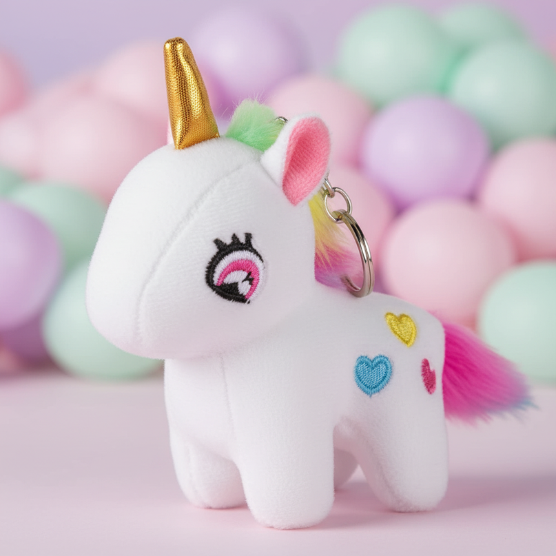unicorn keychain women - detail