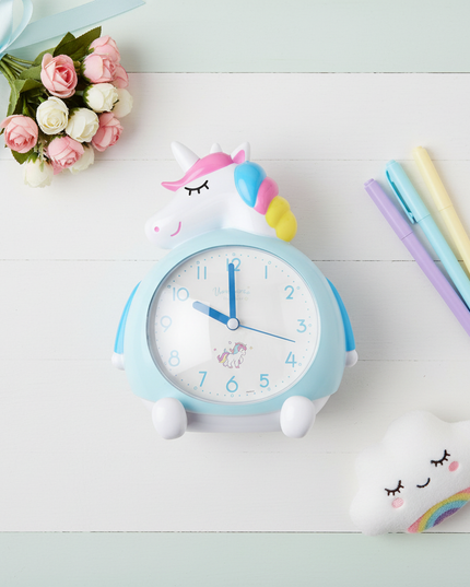 unicorn kids alarm clock - flat-lay