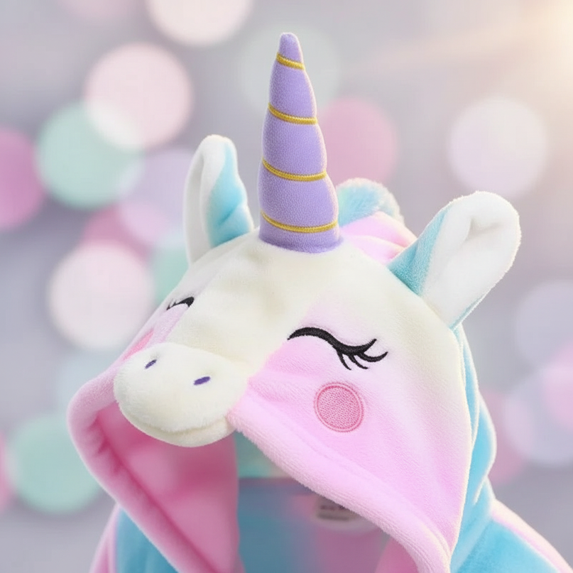 unicorn kigurumi robe - detail