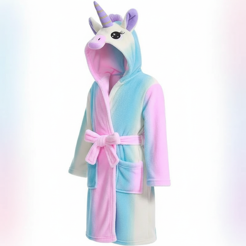 unicorn kigurumi robe - white-bg