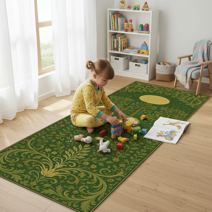 unicorn kitchen rug - in-use