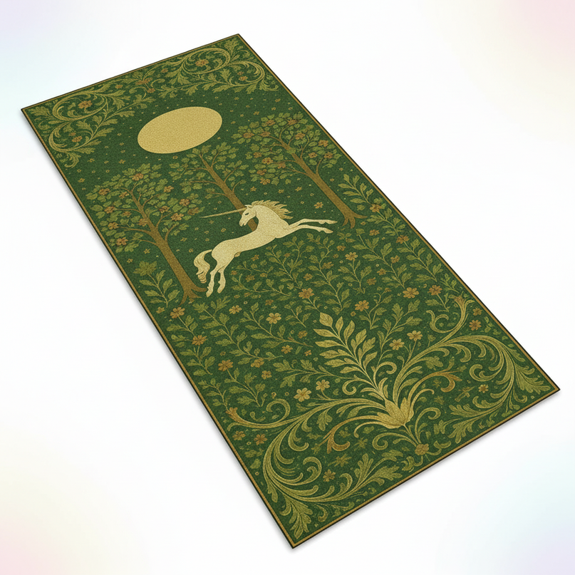 unicorn kitchen rug - white-bg