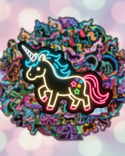 unicorn laptop stickers - detail