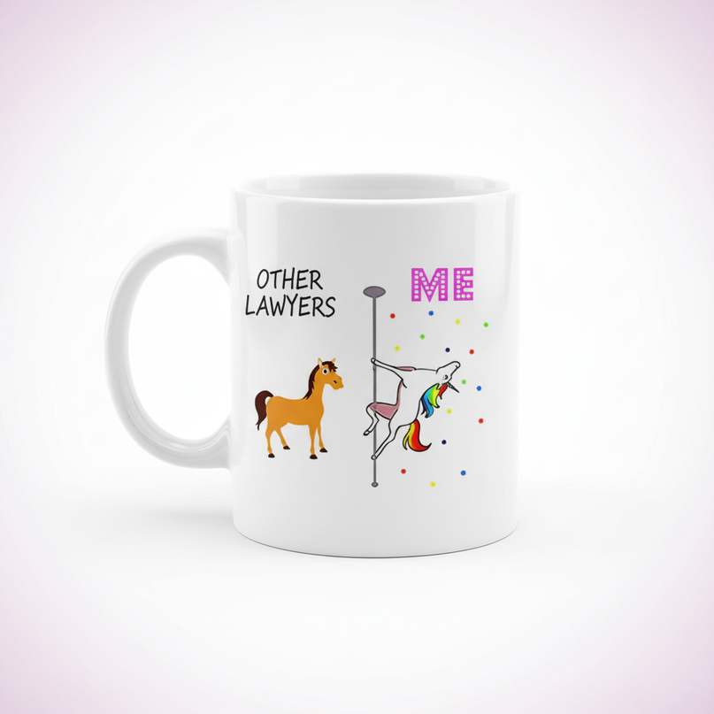 unicorn lawyer mug - white-bg