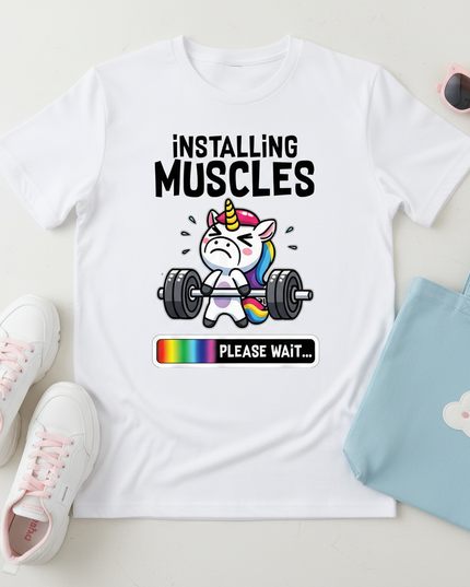 unicorn lazy day shirt - flat-lay