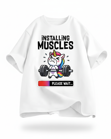 unicorn lazy day shirt - white-bg