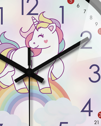 unicorn learning clock for kids - detail