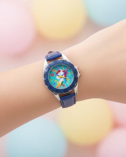 unicorn leather watch - in-use