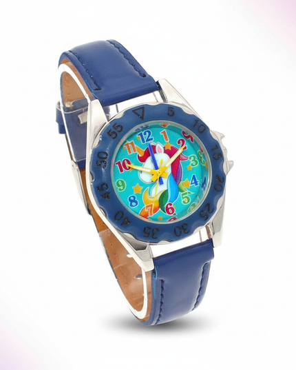 unicorn leather watch - white-bg
