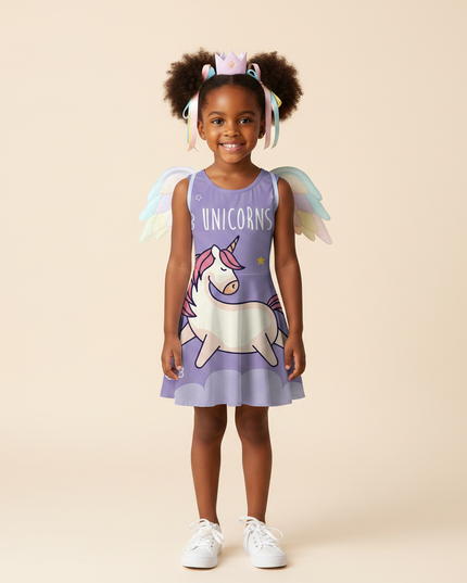 unicorn led dress costume set - detail