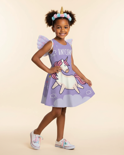 unicorn led dress costume set - front