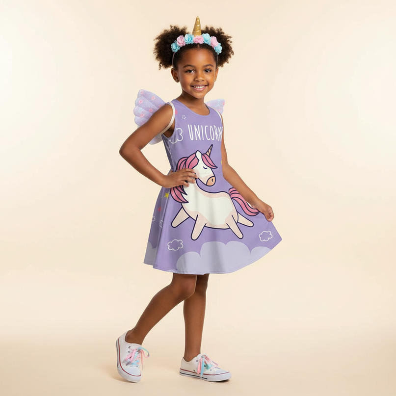 unicorn led dress costume set - front