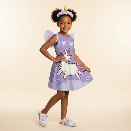 unicorn led dress costume set - front