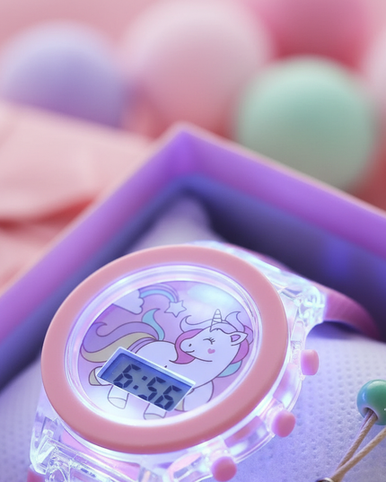 unicorn led watch - detail