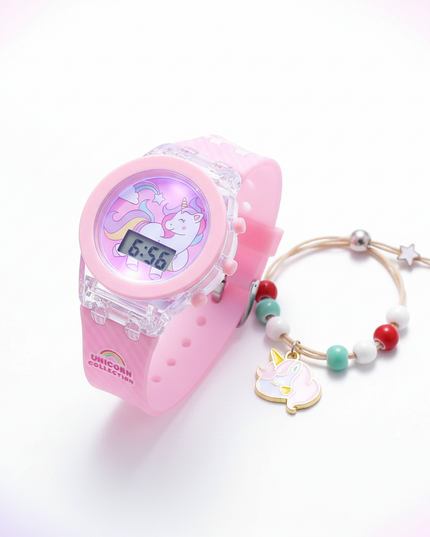 unicorn led watch - white-bg