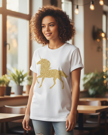 unicorn letter shirt - lifestyle