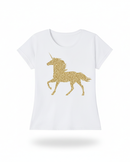 unicorn letter shirt - white-bg