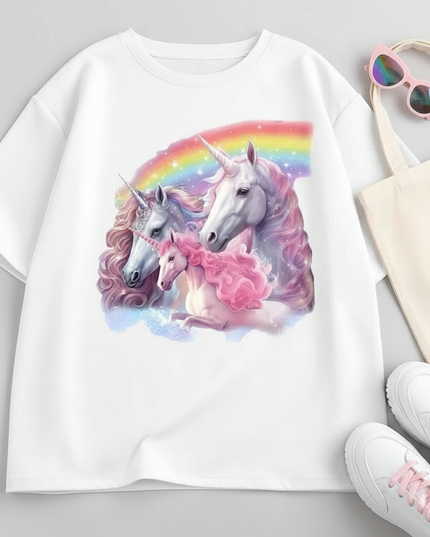unicorn lifting shirt - flat-lay