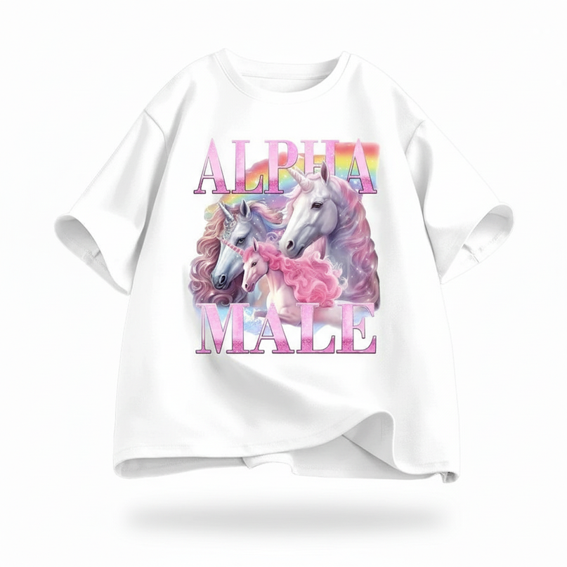 unicorn lifting shirt - white-bg