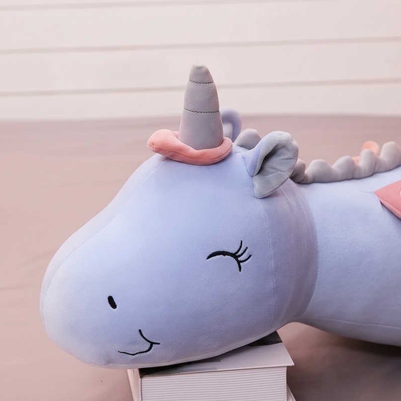 unicorn light up stuffed animal plush - detail
