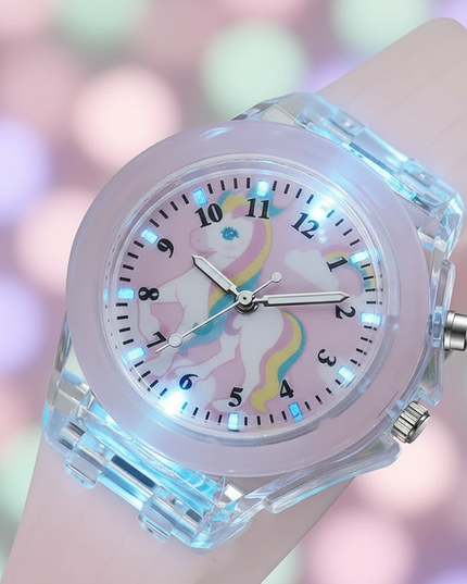 unicorn light up watch - detail