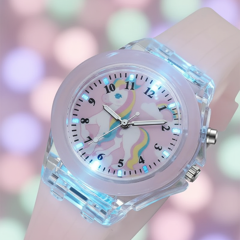 unicorn light up watch - detail