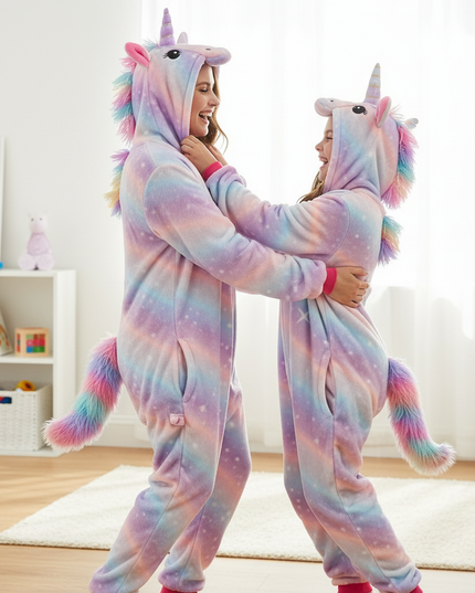 unicorn lilac onesie - in-use