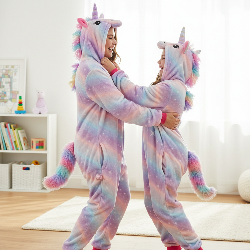 unicorn lilac onesie - in-use