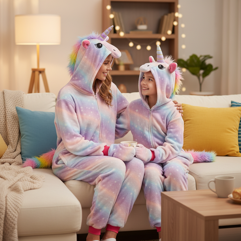 unicorn lilac onesie - lifestyle