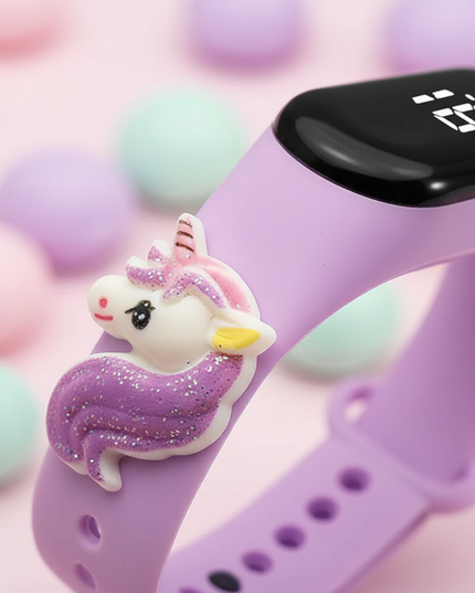 unicorn lilac watch - detail