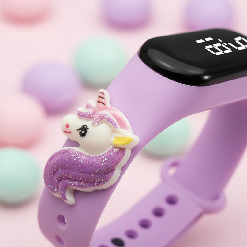unicorn lilac watch - detail