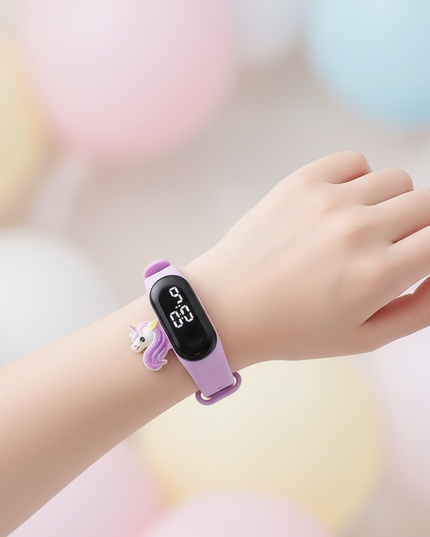 unicorn lilac watch - in-use