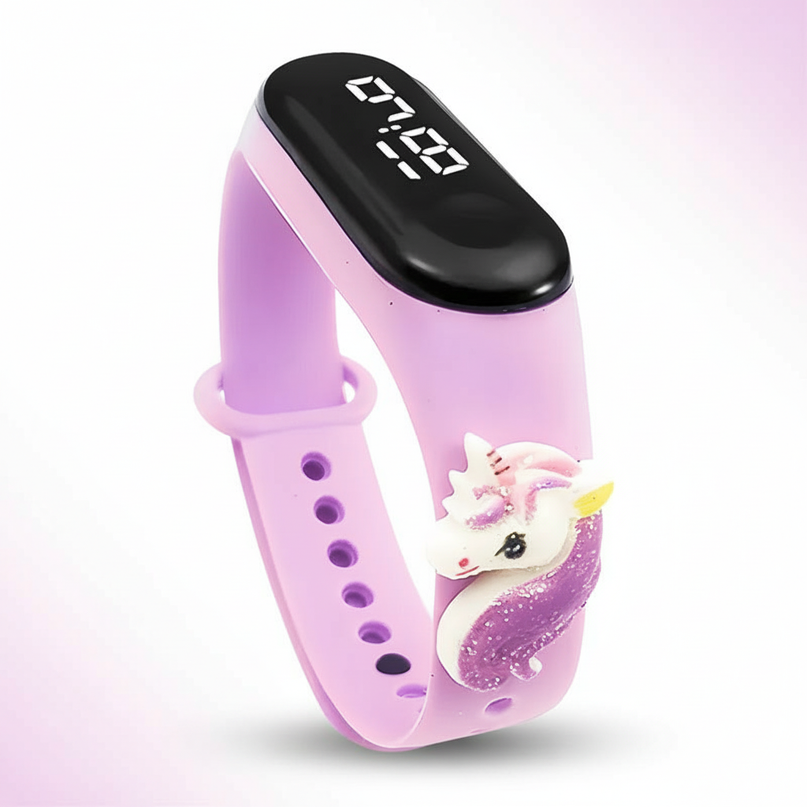 unicorn lilac watch - white-bg