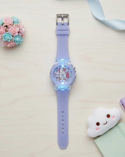 unicorn luminous watch - flat-lay