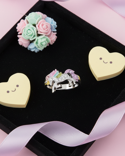 unicorn magic ring - flat-lay