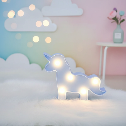 unicorn marquee night light - lifestyle