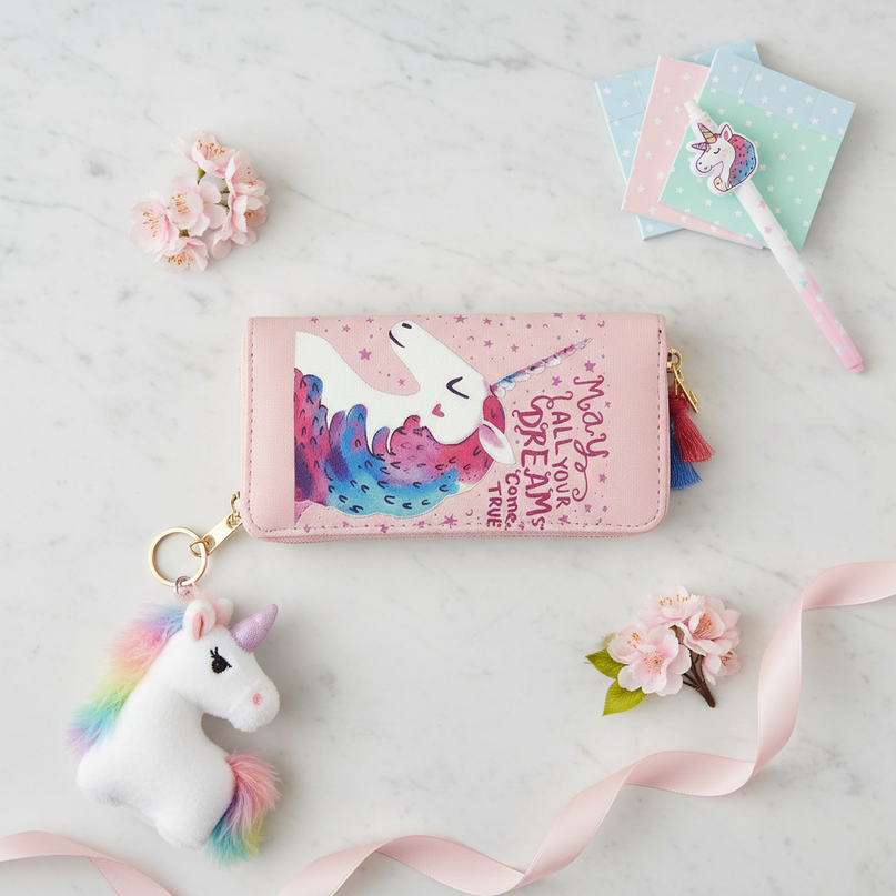 unicorn maxi wallet - flat-lay