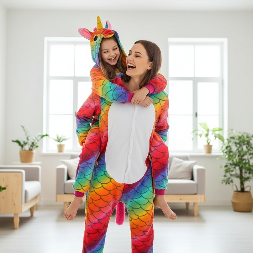 unicorn mermaid onesie - in-use
