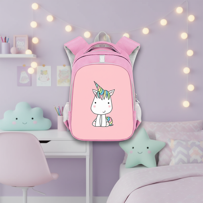 unicorn mesh backpack for girls - lifestyle