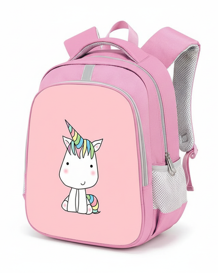 unicorn mesh backpack for girls - white-bg