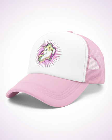 unicorn mesh cap - white-bg