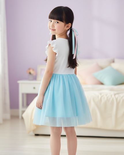unicorn mesh dress - back