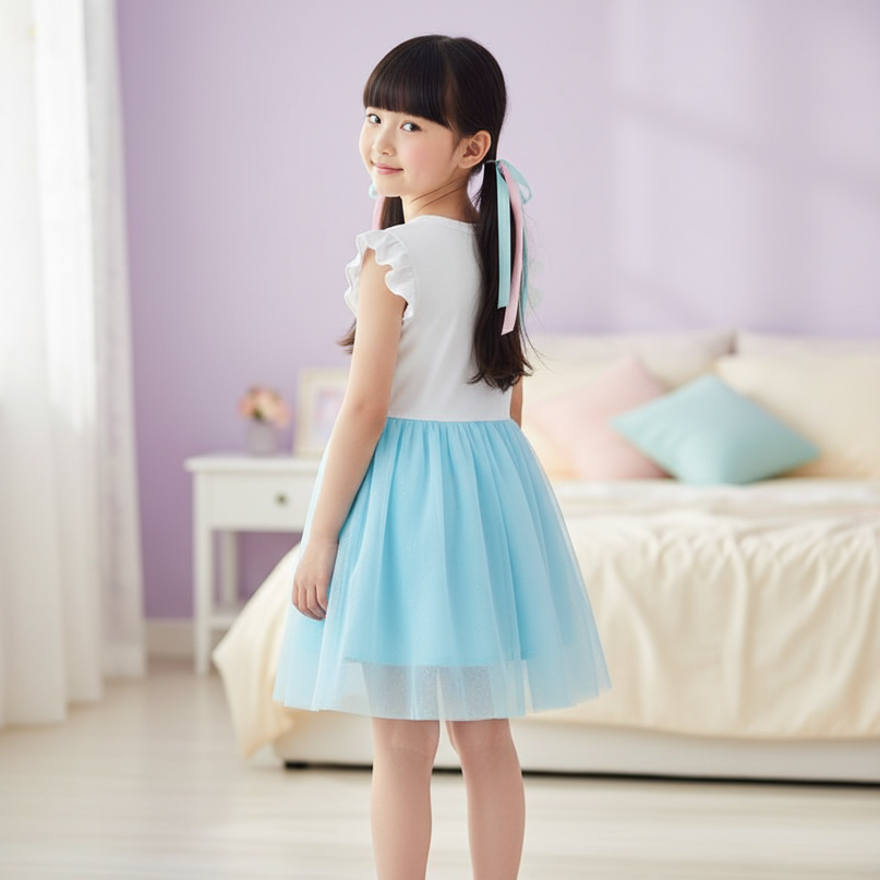 unicorn mesh dress - back