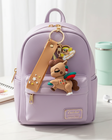 unicorn mini backpack keychain - lifestyle