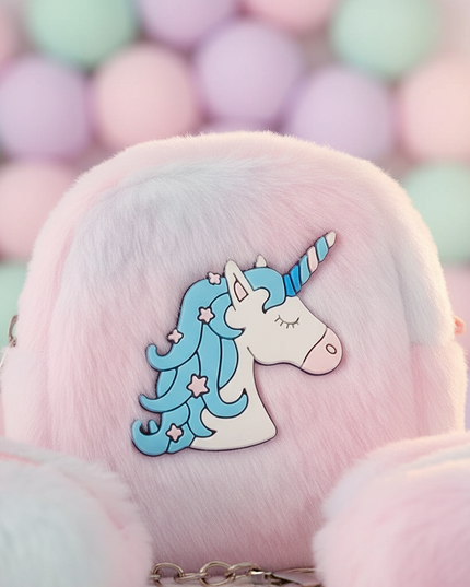 unicorn mini backpack purse - detail