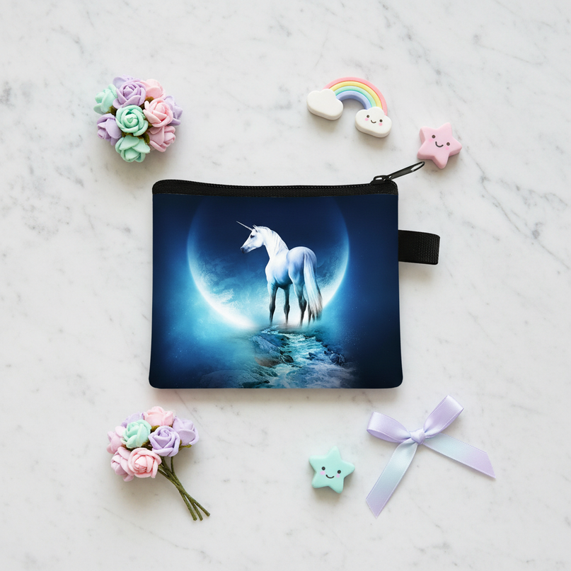 unicorn mini purse - flat-lay