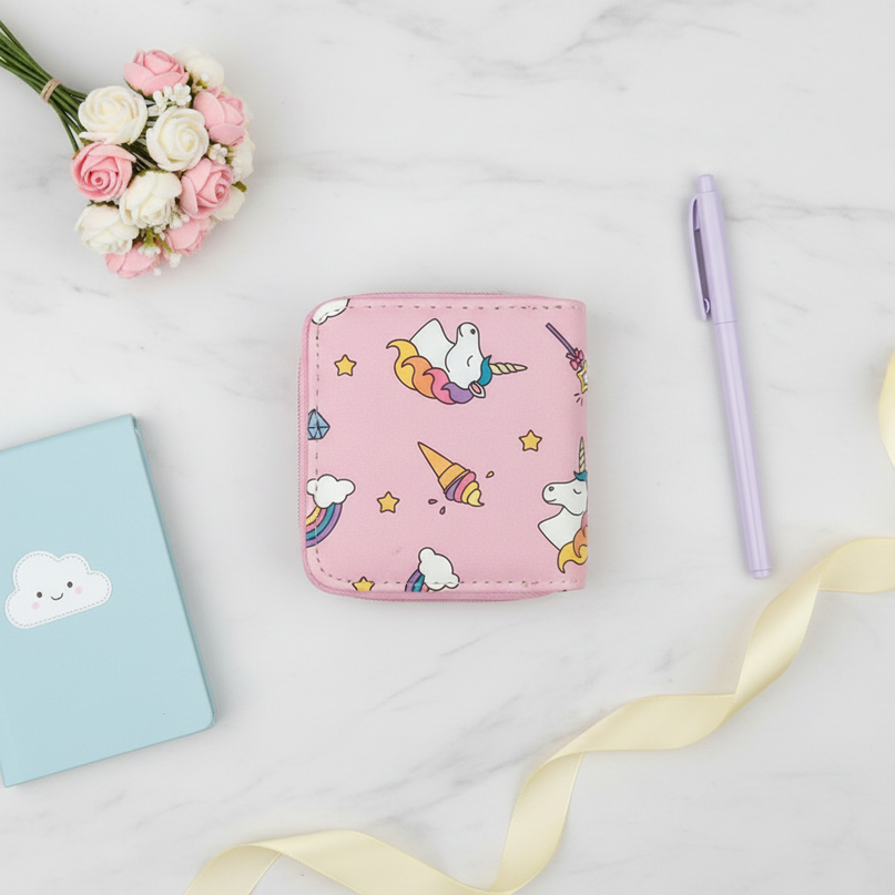 unicorn mini wallet - flat-lay