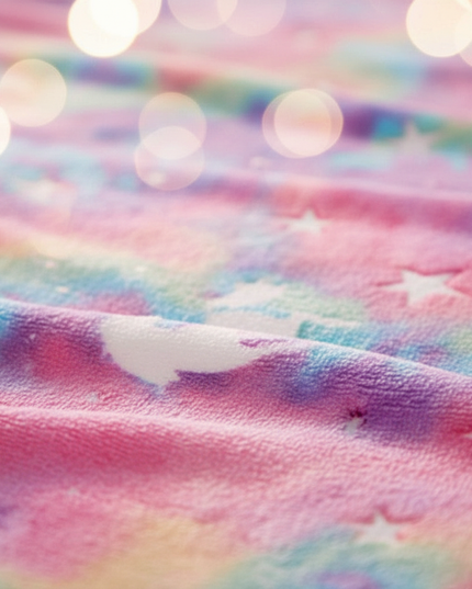 unicorn minky blanket - detail