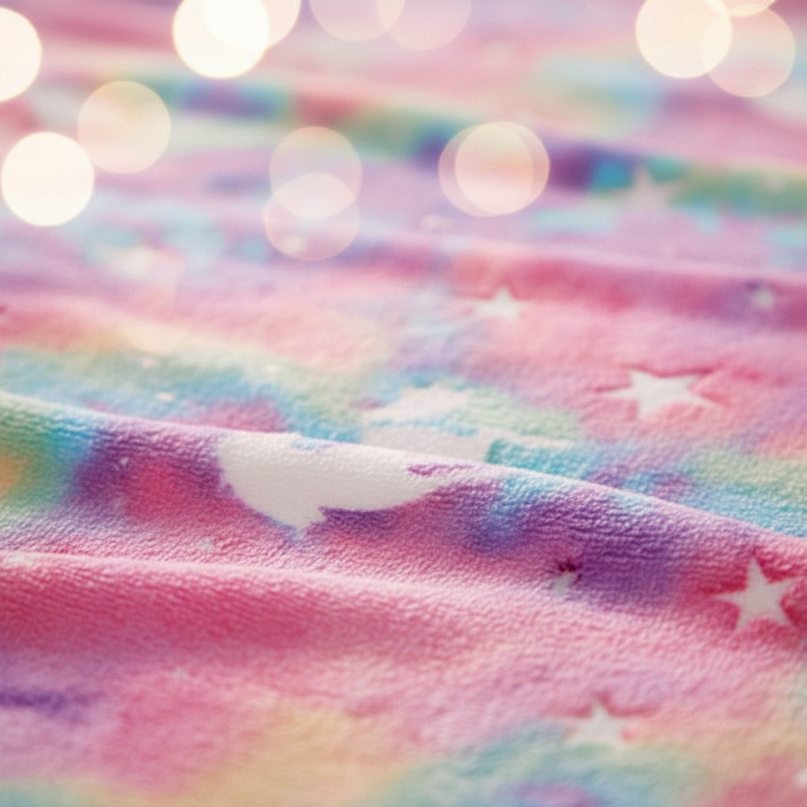 unicorn minky blanket - detail